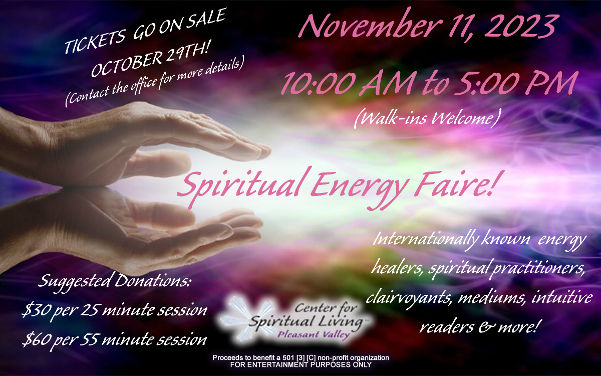 Spiritual Energy Faire at CSl Pleasant Valley
