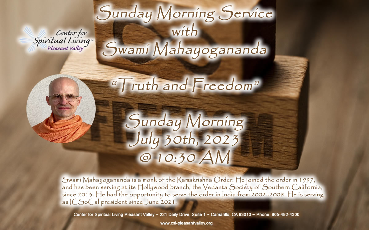 Swami Mahayogananda at CSL Pleasant Valley