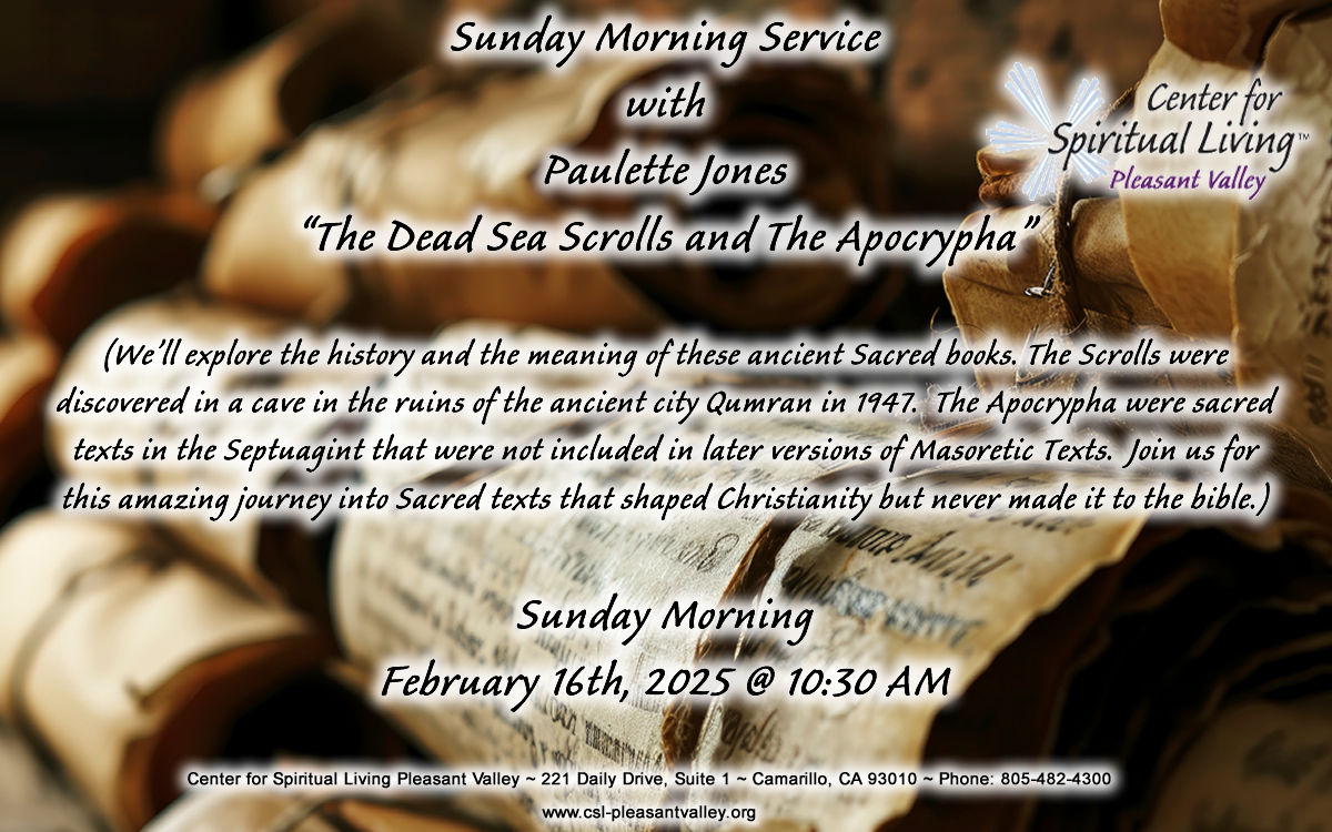 Paulette Jones Dead Sea Scrolls CSL Pleasant Valley