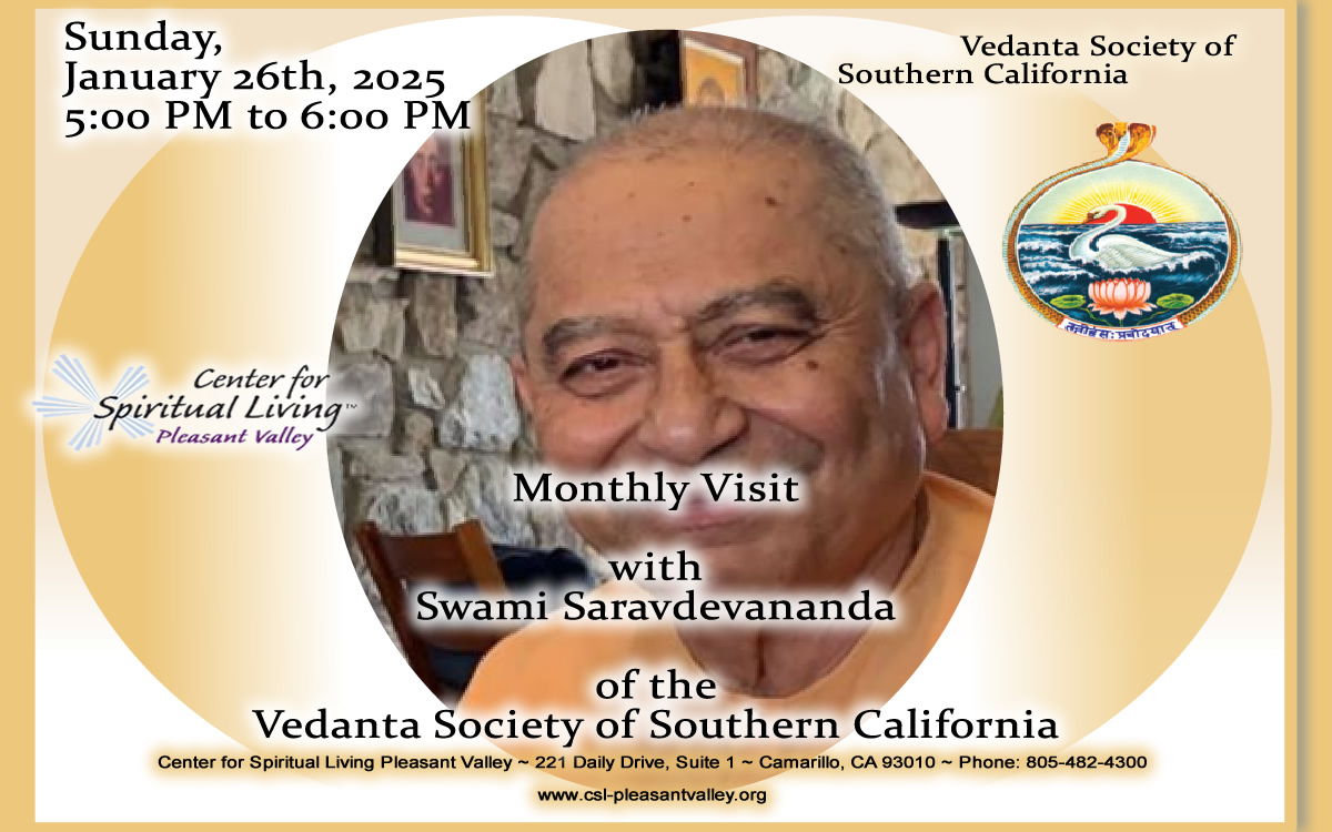 SWAMI SARAVDEVANANDA at CSL Pleasant Valley